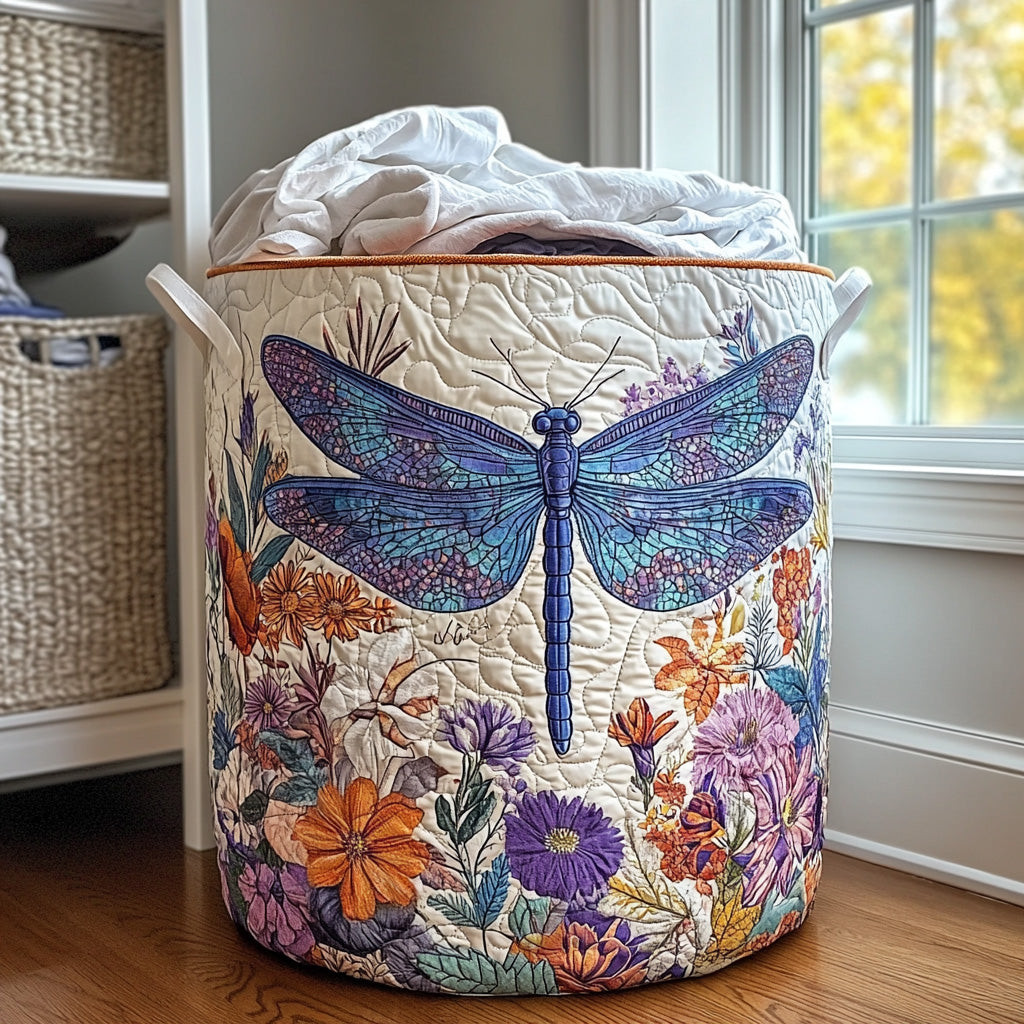 Garden Glider Quilted Laundry Basket Unusual Laundry Basket Dragonfly Gifts For Girl