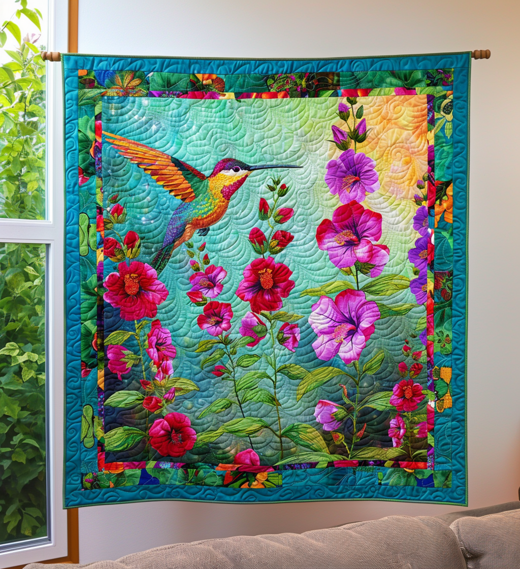 Garden Grace Quilted Blanket Best Bedding Sets Hummingbird Gifts For Him