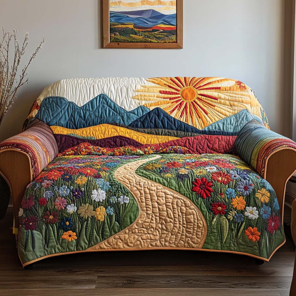Garden Path Quilted Sofa Cover Home And Decor Special Fathers Day Presents