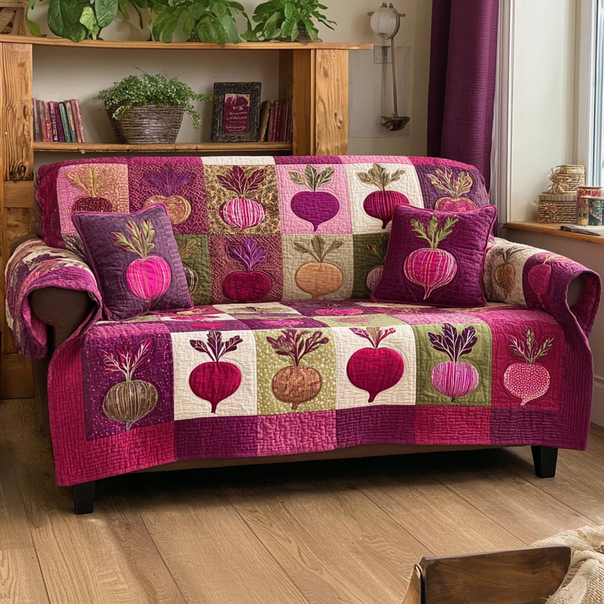 Garden Roots Quilted Sofa Cover Furniture Couch Covers Best Bee Gifts For Women