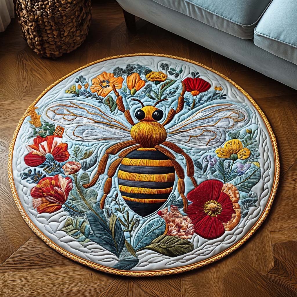 Garden Sovereign Quilted Round Mat Living Room Decor Ideas Presents For Bee Lovers