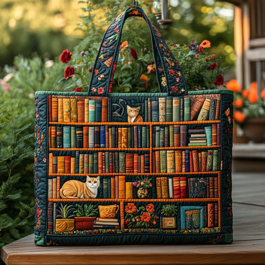 Garden Tales Quilted Tote Bag The Best Shoulder Bags Awesome Gifts For Book Lovers