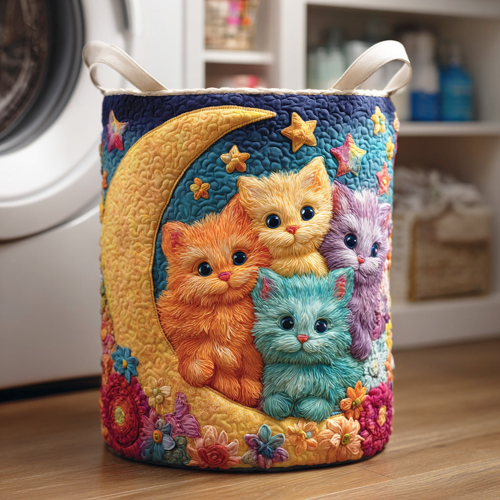Garden Whiskers Quilted Laundry Basket Home Decor Unusual Mother's Day Gifts