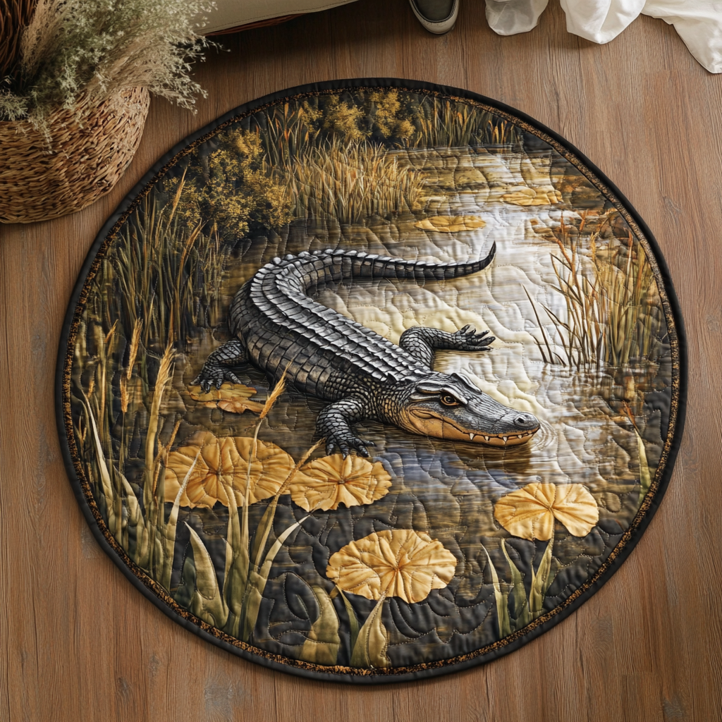 Gator Haven Quilted Round Mat House Decor Last Minute Mothers Day