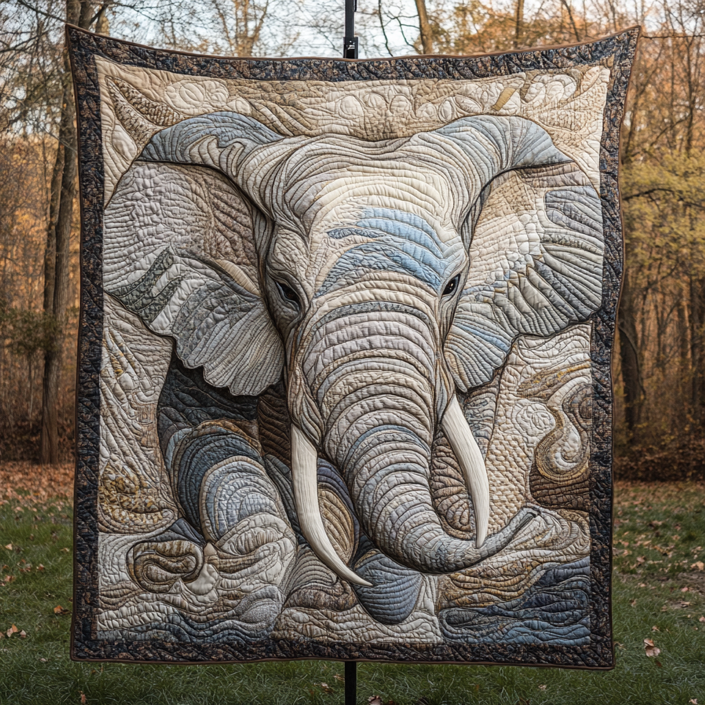 Gentle Giant Journey Quilted Blanket Bed Decor Ideas Elephant Lover Gift