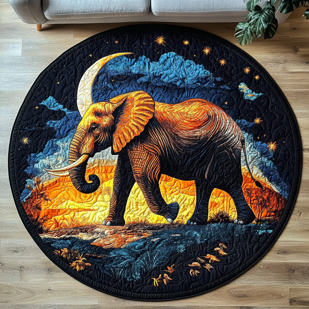 Gentle Giant Quilted Round Mat Home Decor Styles Elephant Love Gifts For Her