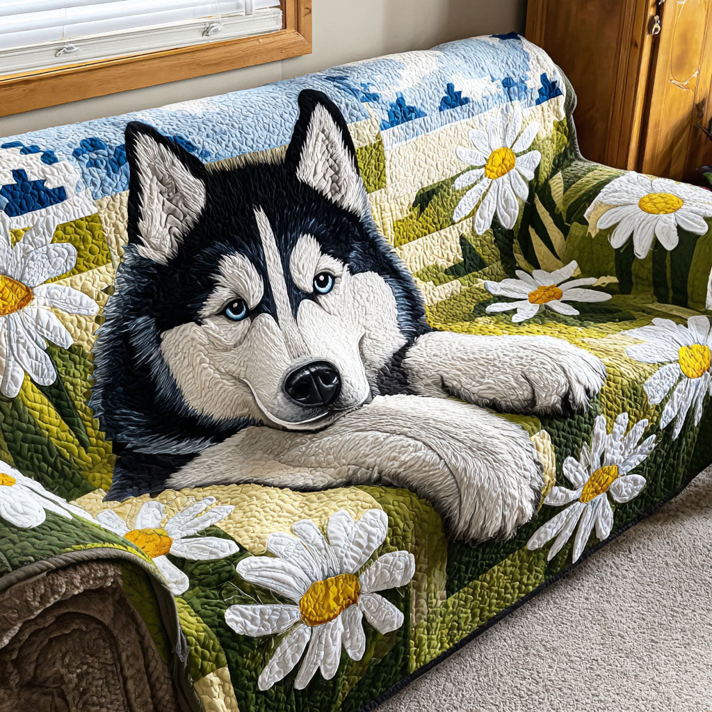 Gentle Husky Quilted Sofa Cover Couch Seat Covers Best Friend Presents