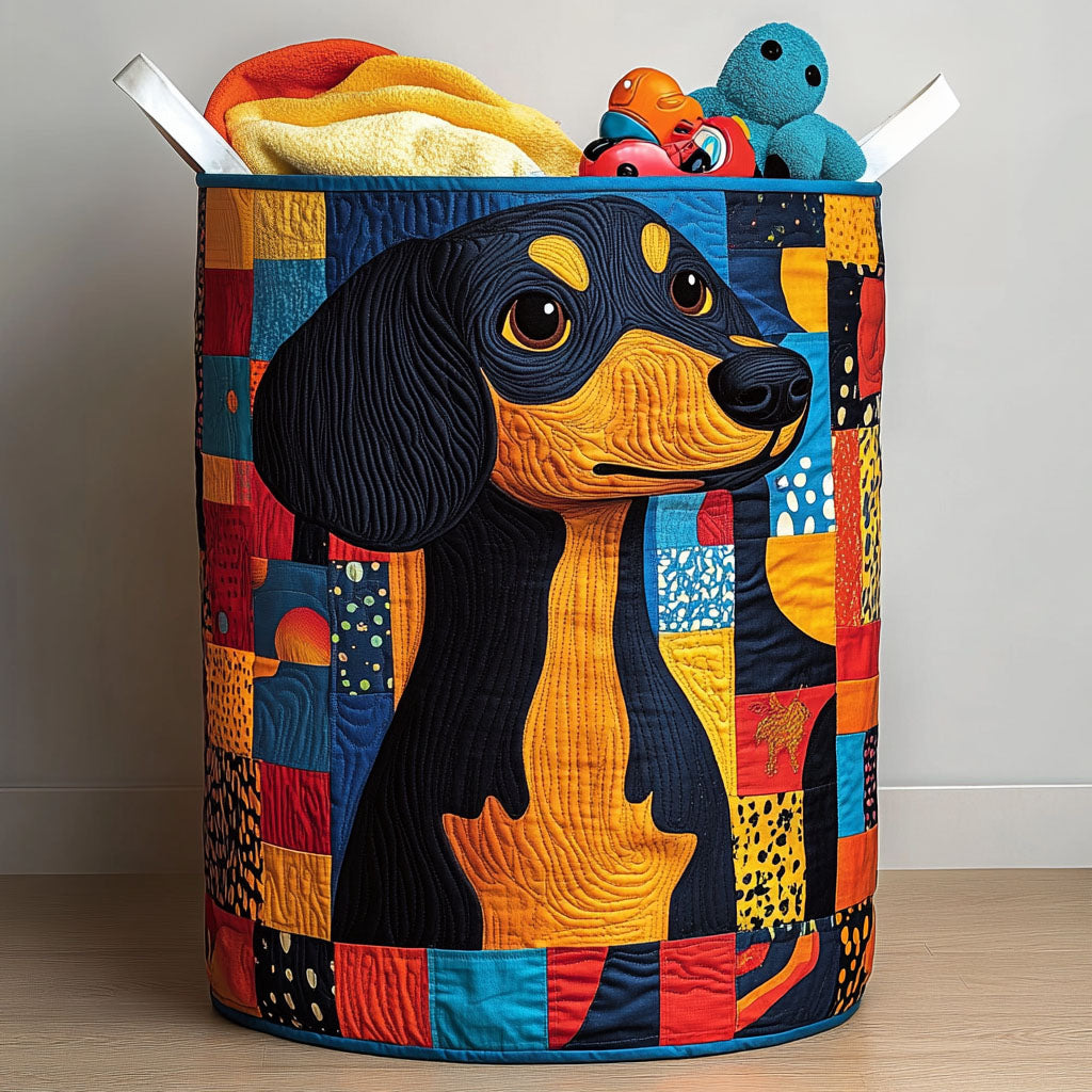 Gentle Paws Quilted Laundry Basket Best Looking Laundry Hampers Dachshund Products Merchandise