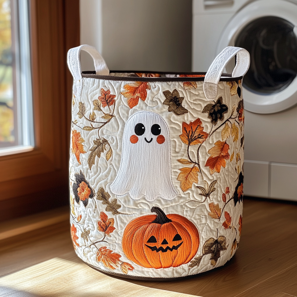 Ghost Path Quilted Laundry Basket Best Clothes Basket Halloween Gift Ideas