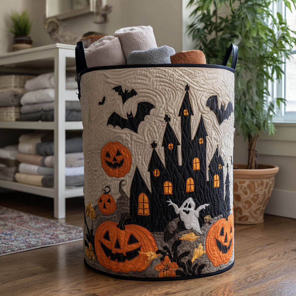 Ghostly Glow Quilted Laundry Basket Good Laundry Baskets Halloween Gifts For Girlfriend