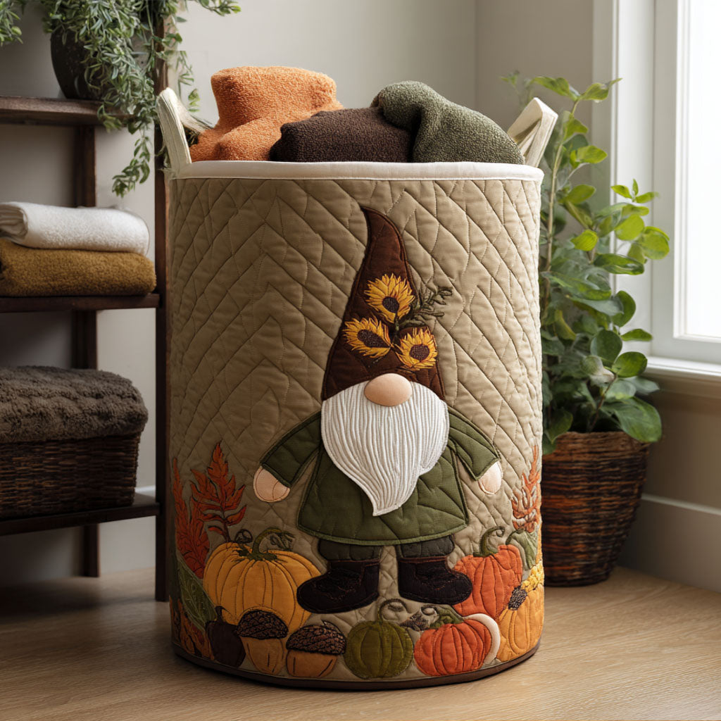 Ghoul Garden Gnome Quilted Laundry Basket Laundry Room Ideas Halloween Birthday Gifts