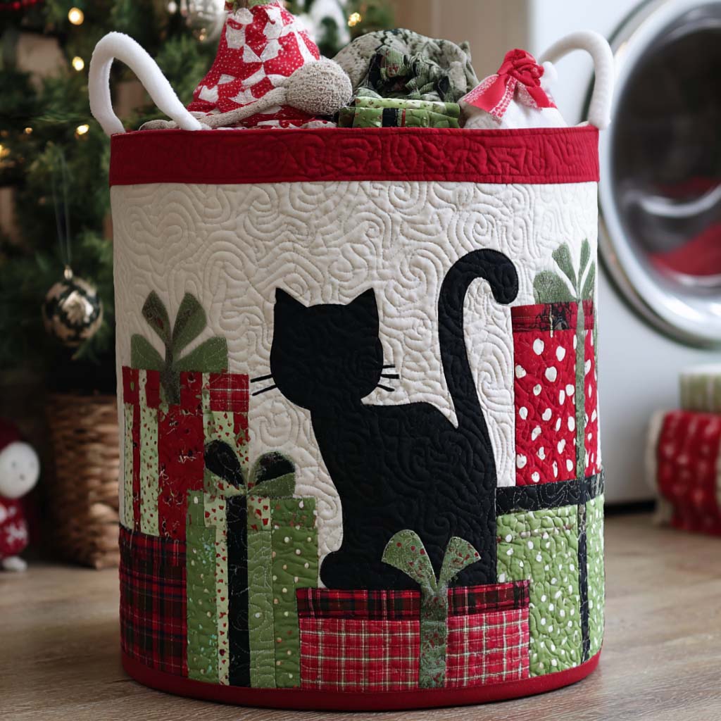 Gift Cat Quilted Laundry Basket Laundry Decor Ideas Birthday Gifts For Cat