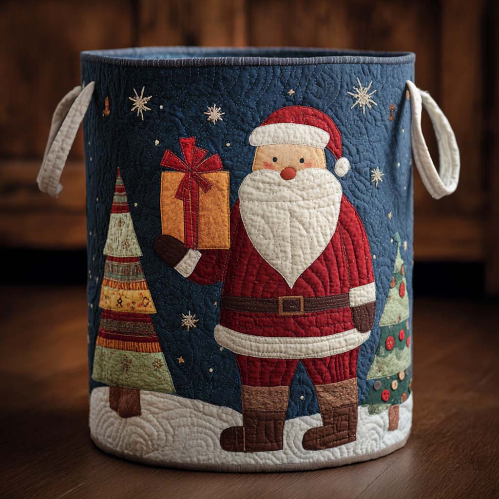 Gift Santa Quilted Laundry Basket Home Decor Gifts For Mom Christmas From Daughter