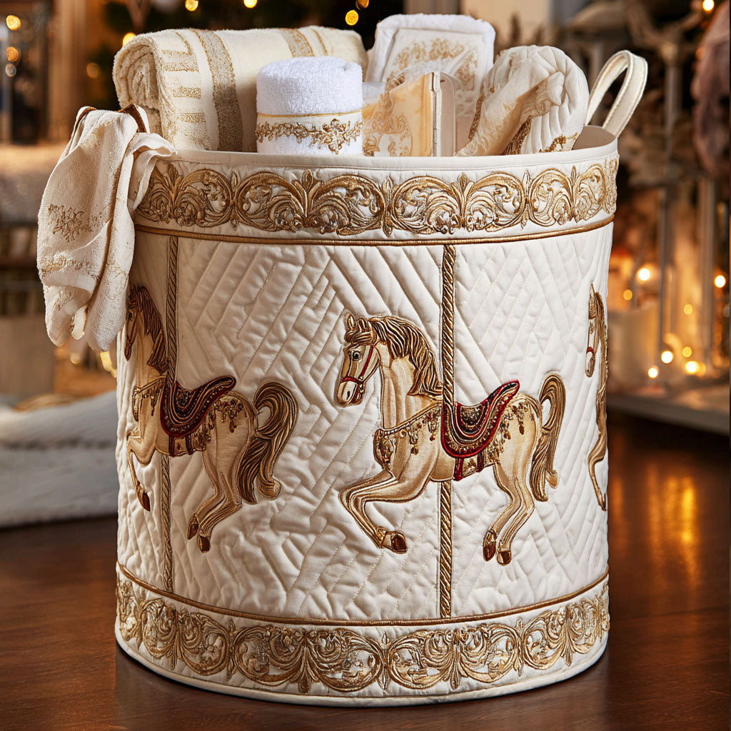 Gilded Echoes Quilted Laundry Basket Best Laundry Hamper Best Christmas Gifts For Grandmothers