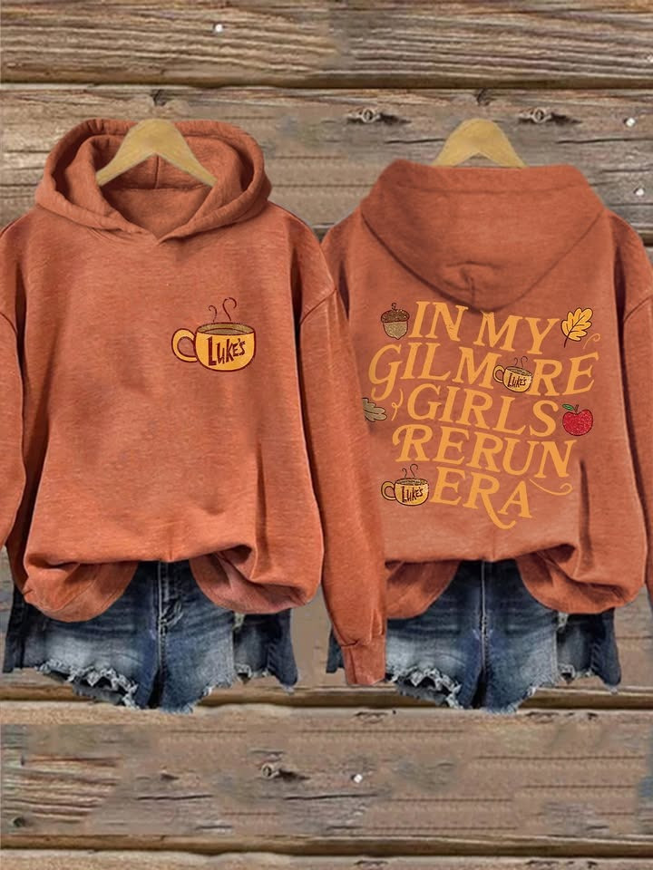 Gilmore Girls 25th Anniversary Hoodie In My Gilmore Girls Rerun Era Stars Hollow Merch