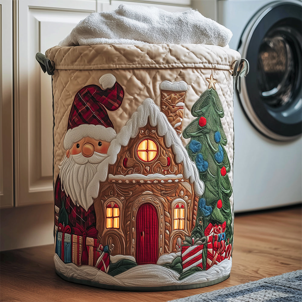 Gingerbread Cottage Quilted Laundry Basket Coolest Laundry Baskets Christmas Gift Ideas For Relatives