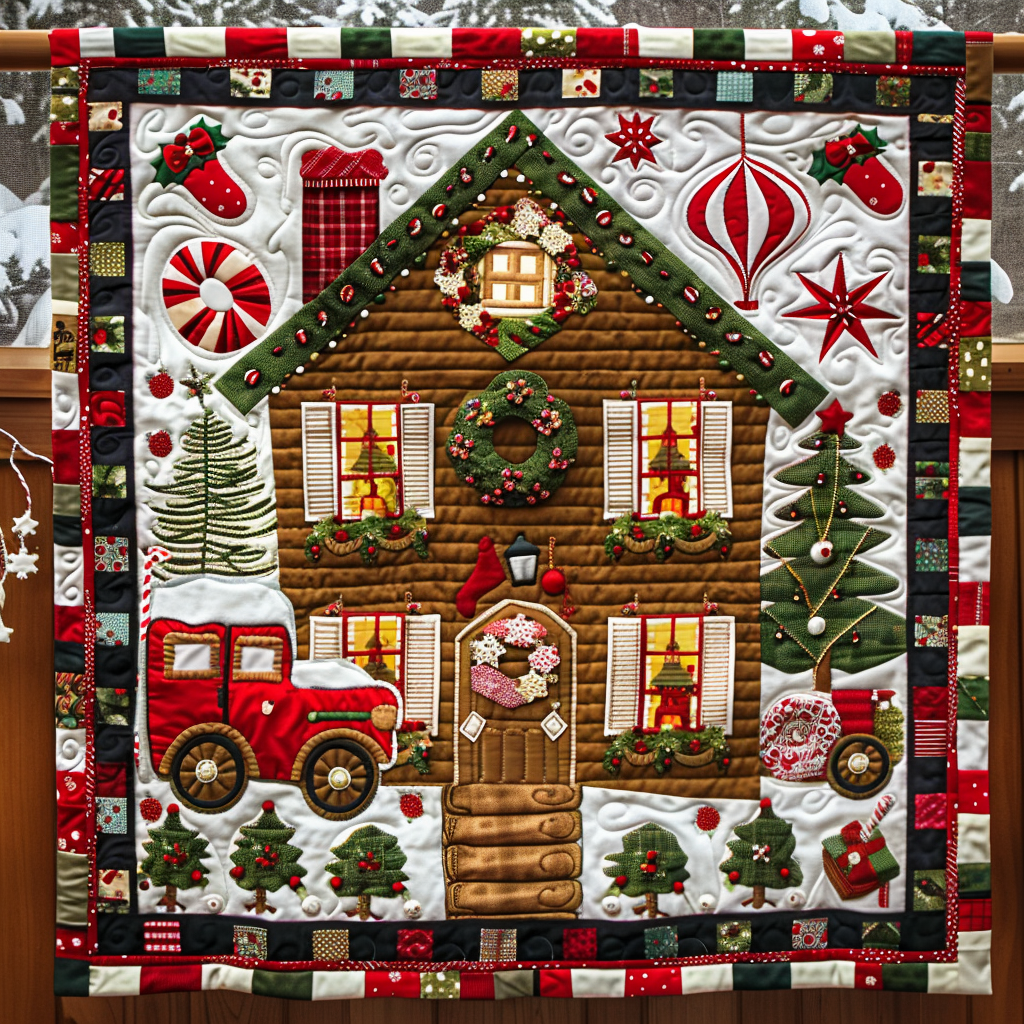 Gingerbread House Quilted Blanket Christmas Duvet Sets Xmas Gift Ideas For Grandma