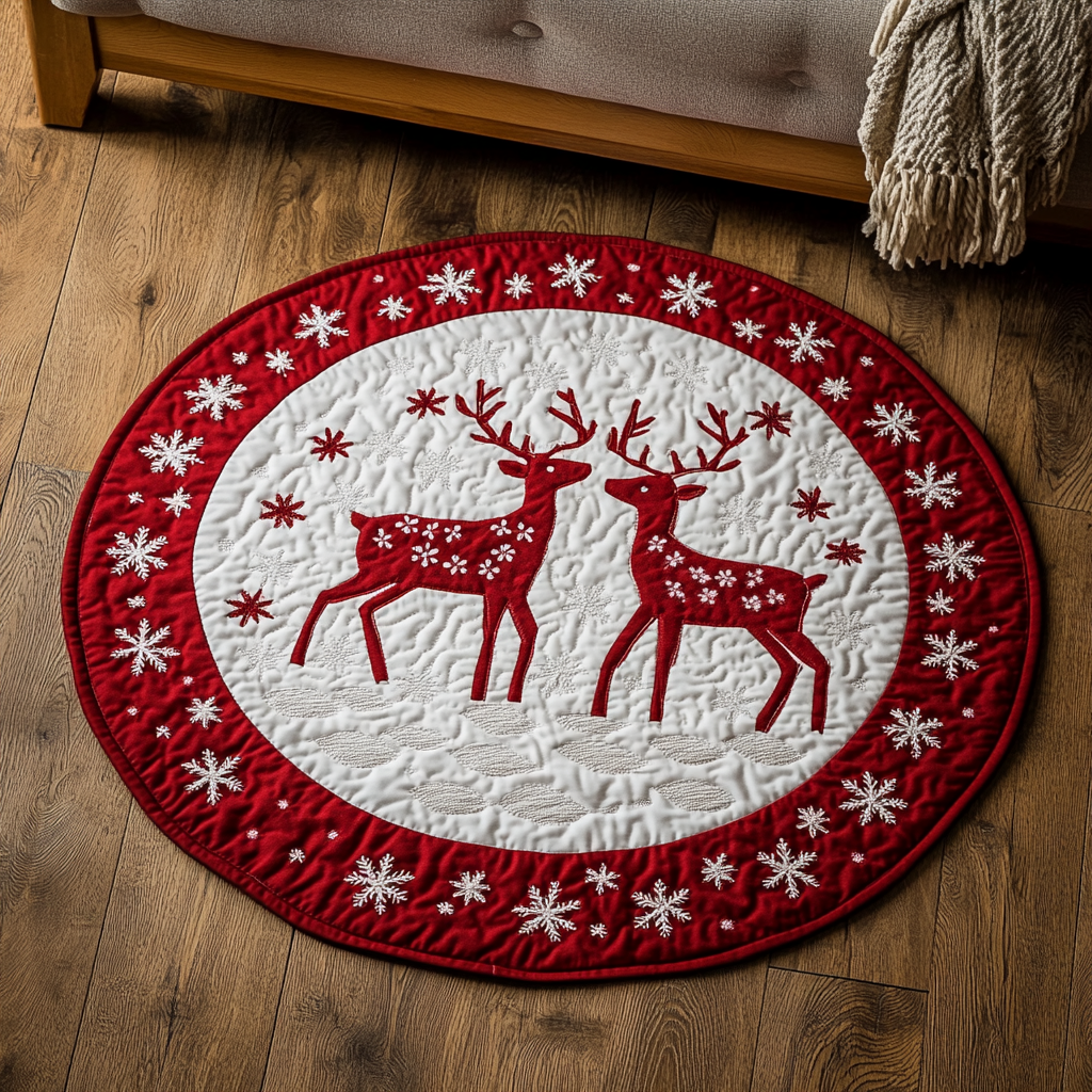 Gingerbread Jubilee Quilted Round Mat Round Matts Christmas Presents