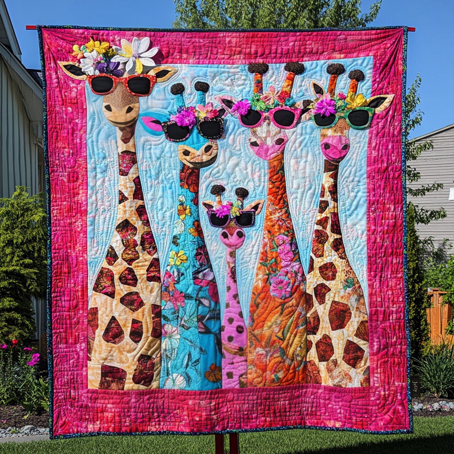Giraffe Heights Quilted Blanket Bedroom Decor Giraffe Birthday Presents