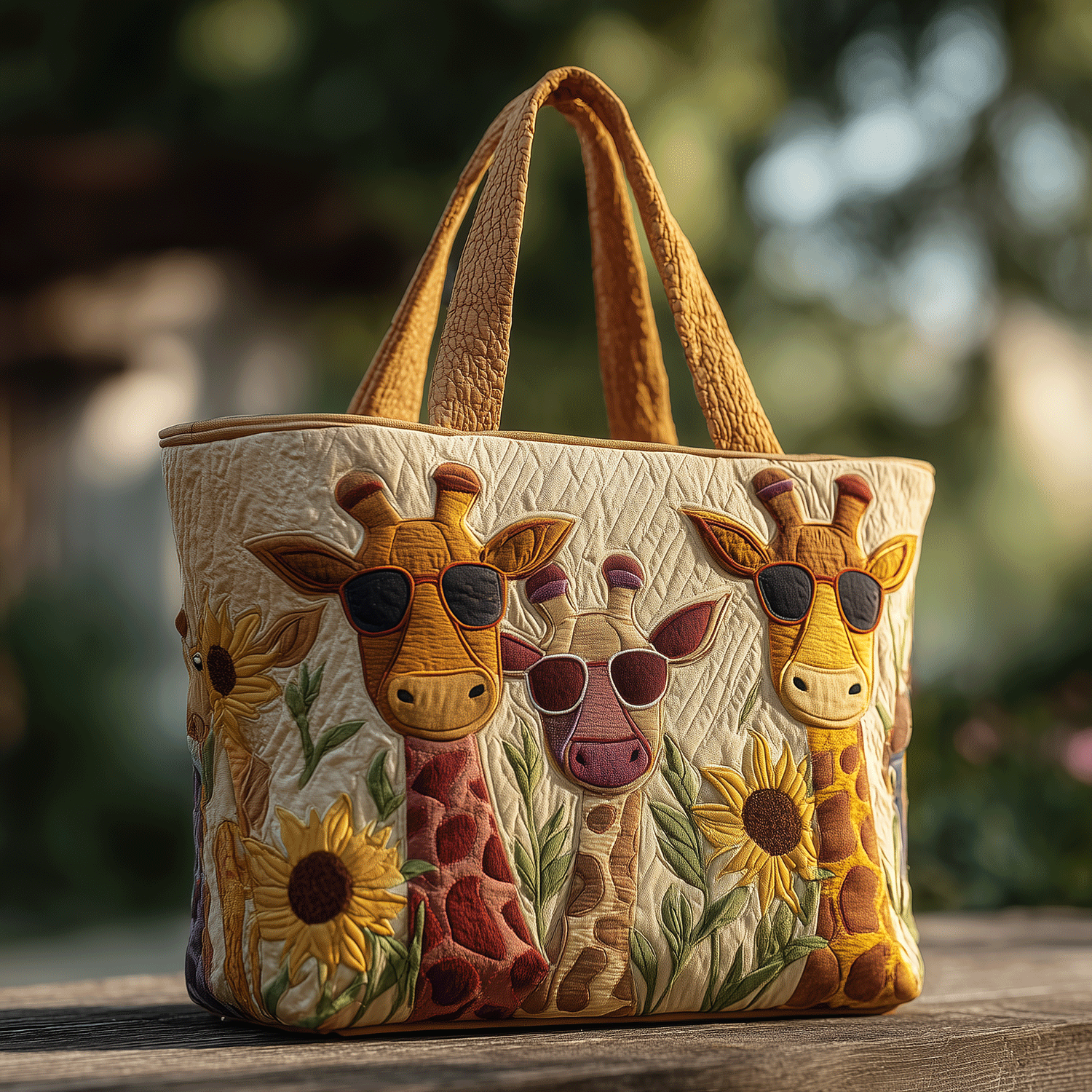 Giraffe Style Quilted Tote Bag Best Totes For Women Gifts For Busy Moms