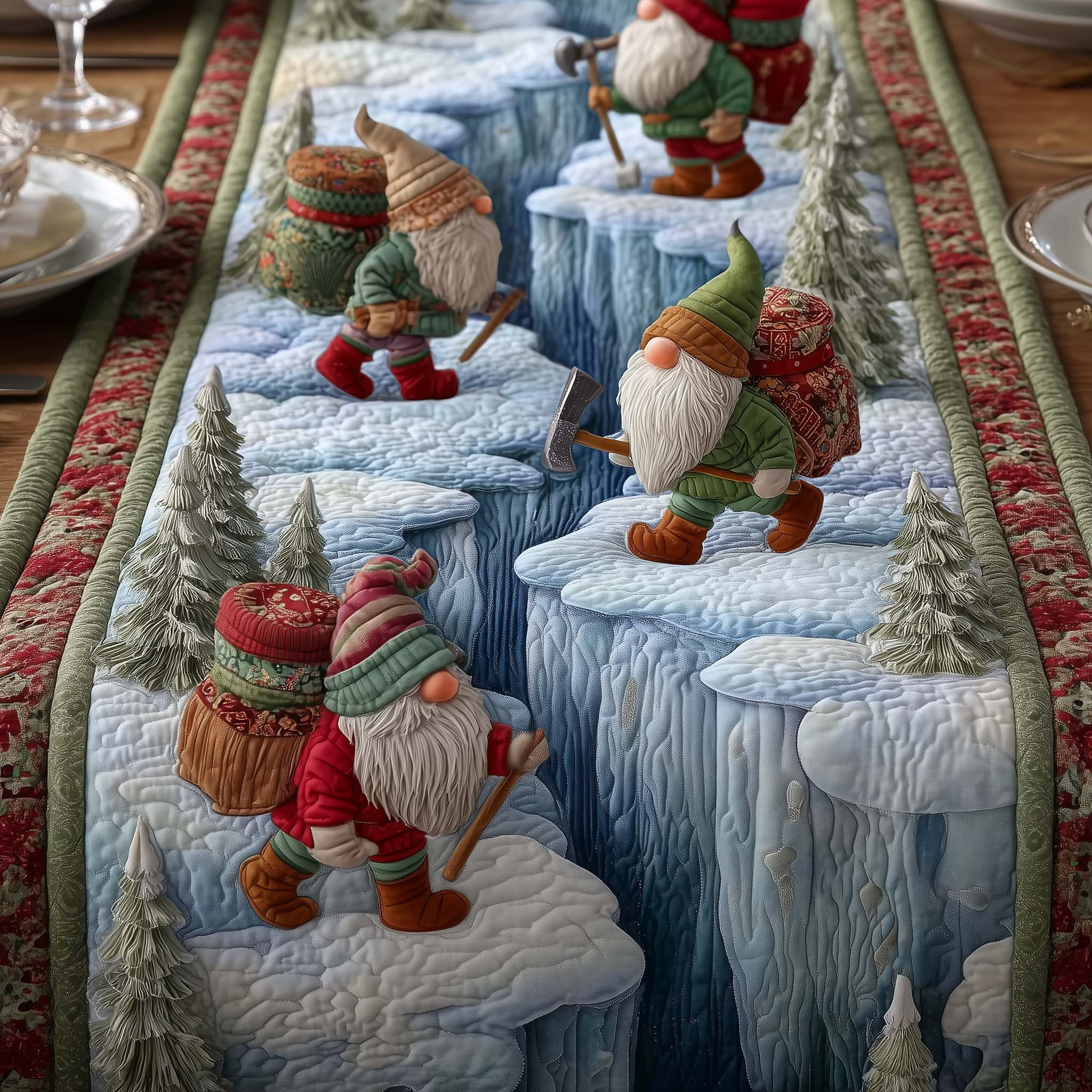 Glacier Rift Quilted Table Runner Christmas Holiday Table Runners Unique Christmas Gifts