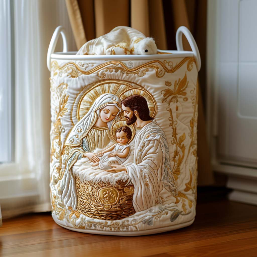 Glory Shine Quilted Laundry Basket Foldable Laundry Basket Mothers Day Church Gift Ideas