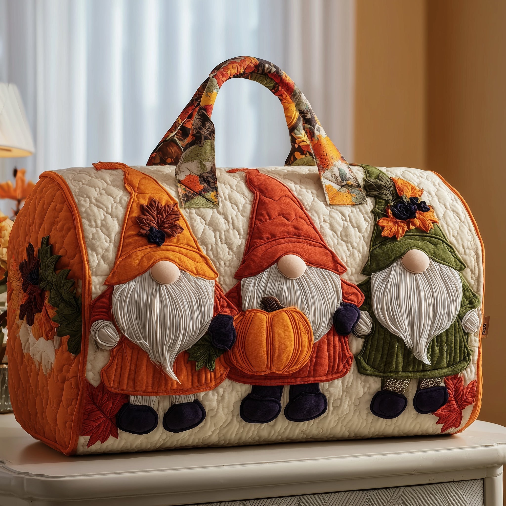 Gnome Quilted Duffle Bag Cool Weekend Bags Mother Daughter Gifts
