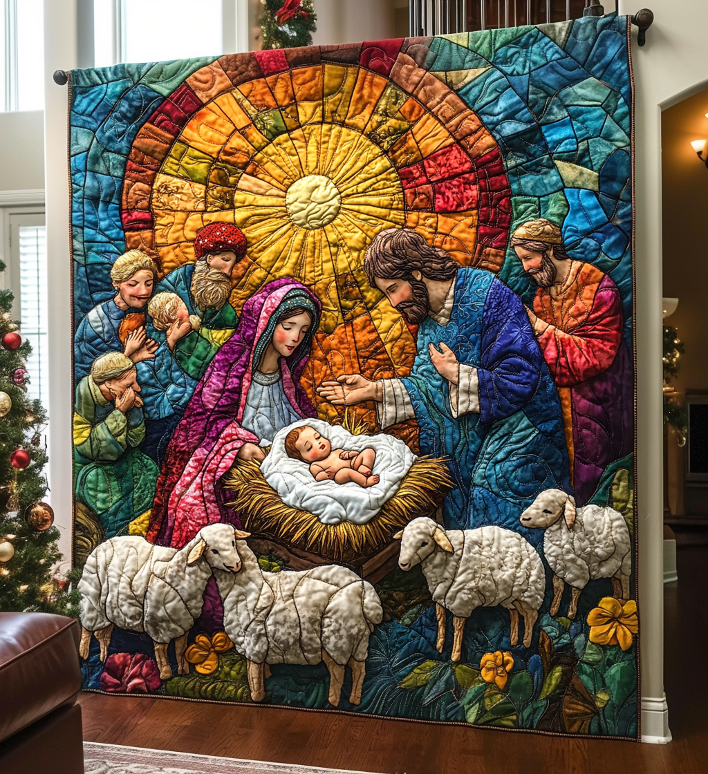 God In Human Form Quilted Blanket Bed Christmas Decor Good Christmas Gifts For Grandmas