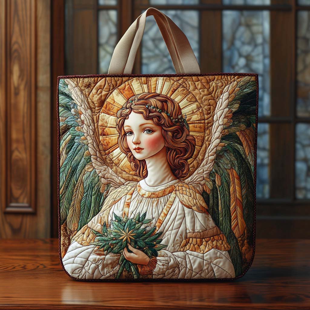 Golden Angel Dawn Quilted Tote Bag Best Tote Bag Mother's Day Presents For Daughter