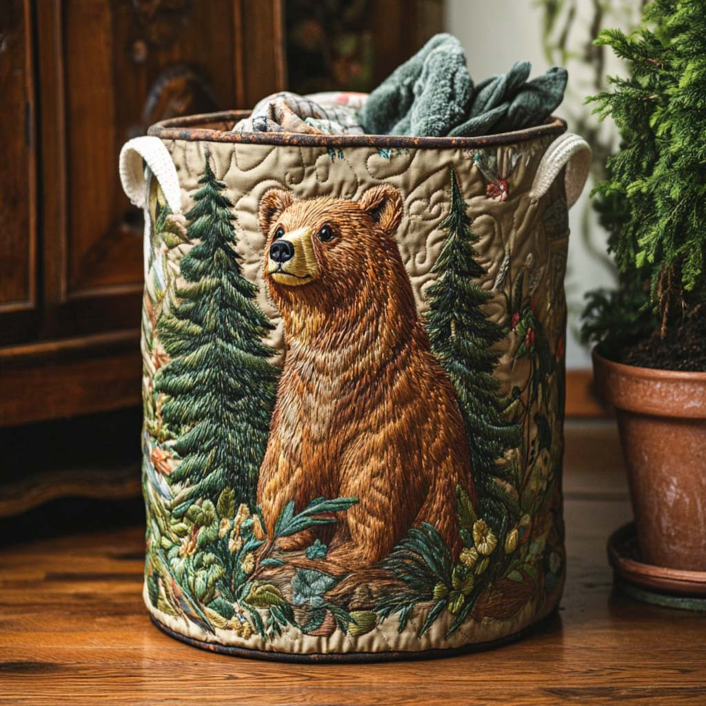 Golden Bear Days Quilted Laundry Basket Best Foldable Laundry Basket Unique Father's Day Gifts