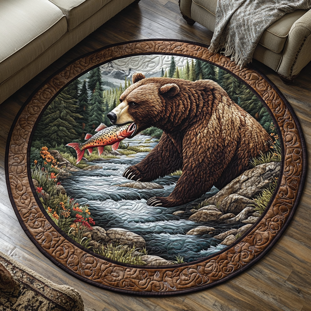 Golden Bear Quilted Round Mat Best Round Rugs Top 10 Father's Day Gifts