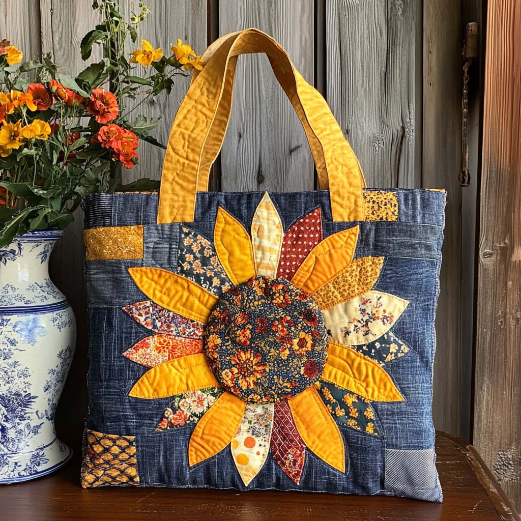 Golden Bliss Quilted Tote Bag Best Tote Bag Top 10 Mother's Day Gift Ideas