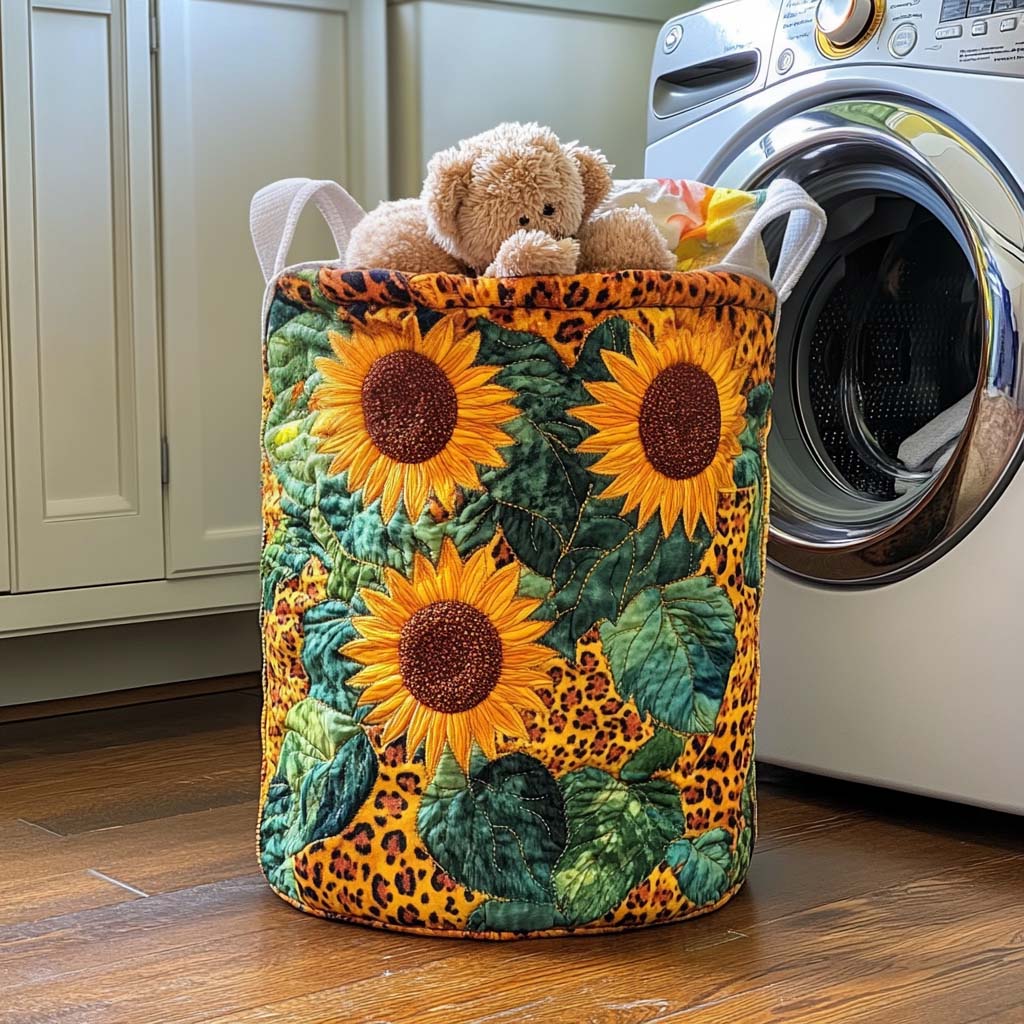 Golden Bloom Quilted Laundry Basket Unique Laundry Hamper Ideas Thoughtful Mothers Day Gifts