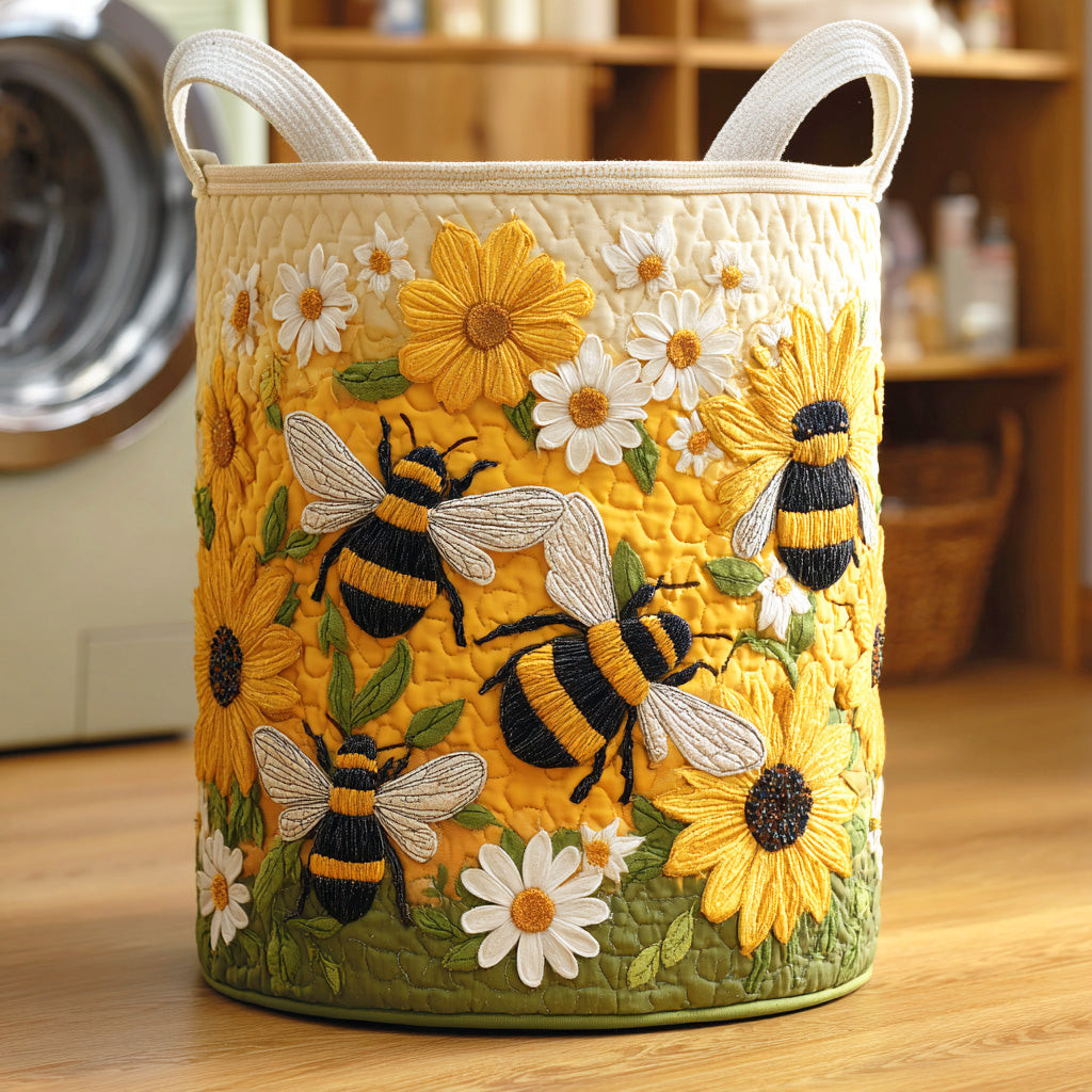 Golden Buzz Quilted Laundry Basket Best Laundry Hamper Mother's Day Gifts From Daughter