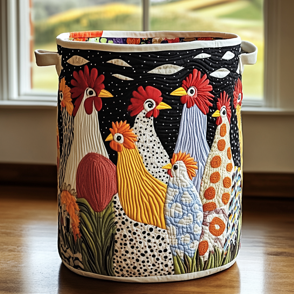 Golden Chicken Quilted Laundry Basket Target Laundry Hamper Gifts For Hen Lovers
