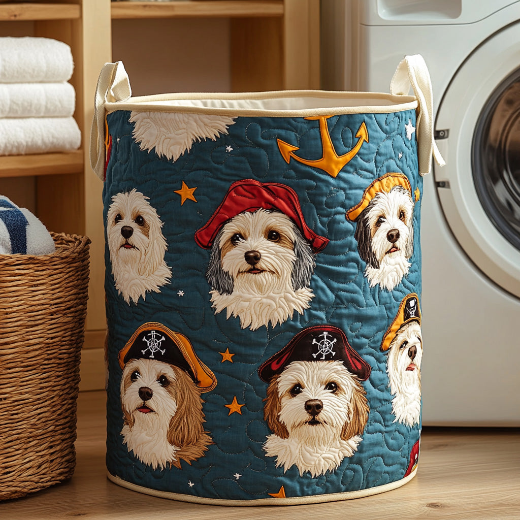 Golden Compass Pup Quilted Laundry Basket Best Clothes Basket Top Gifts For Dog Lovers
