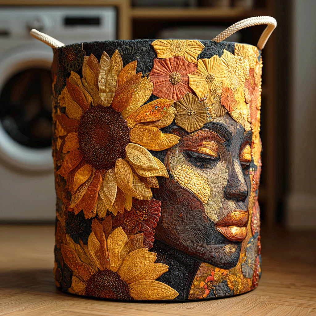 Golden Crown Quilted Laundry Basket Modern Clothes Hamper Mother's Day Gifts For Girlfriend