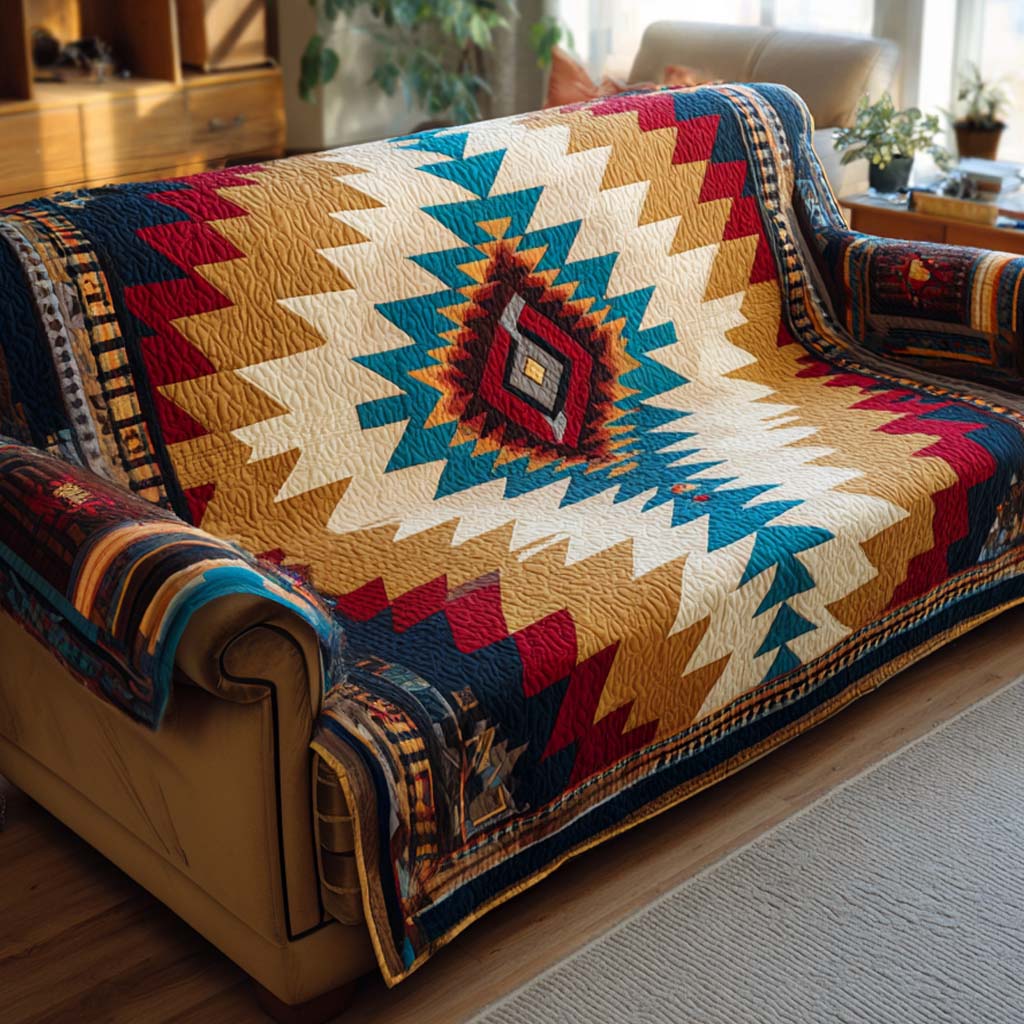 Golden Dawn Navajo Quilted Sofa Cover Seat Covers For Couches Native American Gifts Online