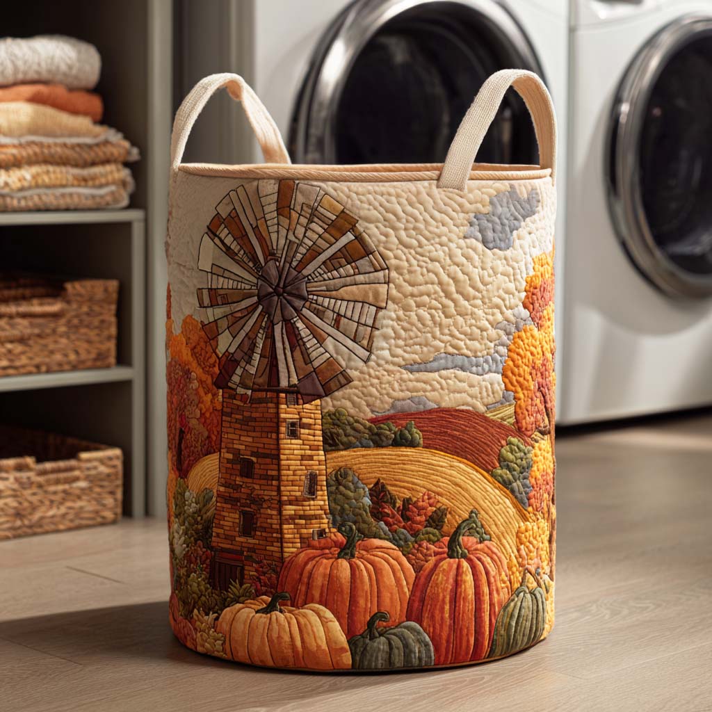 Golden Fall Vibes Quilted Laundry Basket Laundry Room Ideas Last Minute Mother's Day Ideas