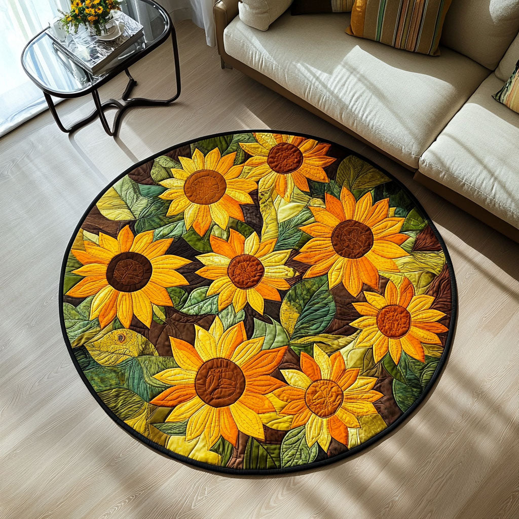 Golden Fields Quilted Round Mat Living Room Furnishing Ideas Best Mothers Day Present