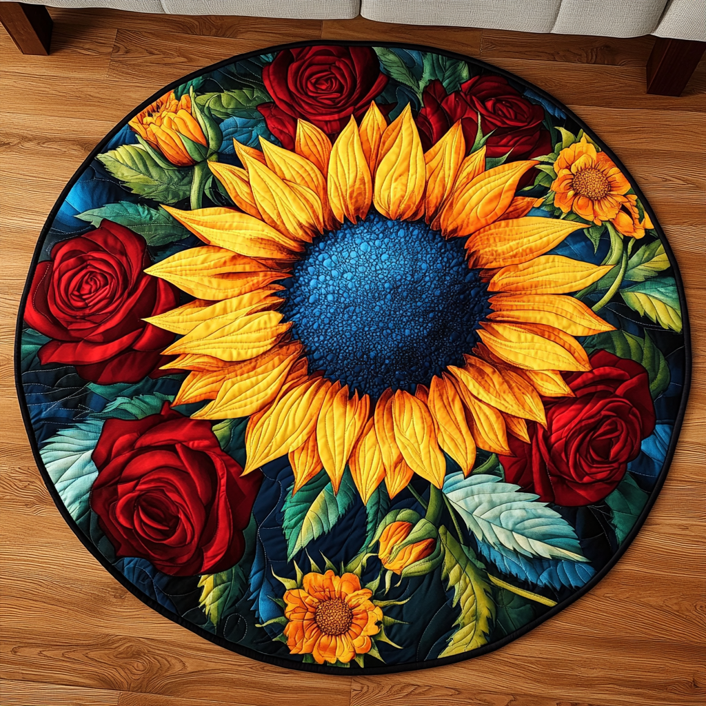 Golden Glory Quilted Round Mat Living Decor Ideas Presents For Mom Birthday