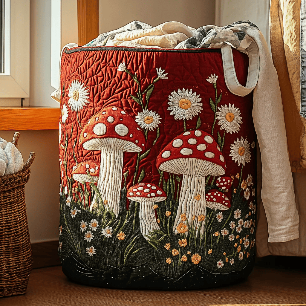 Golden Grove Quilted Laundry Basket Modern Laundry Hamper Cute Mothers Day Gifts