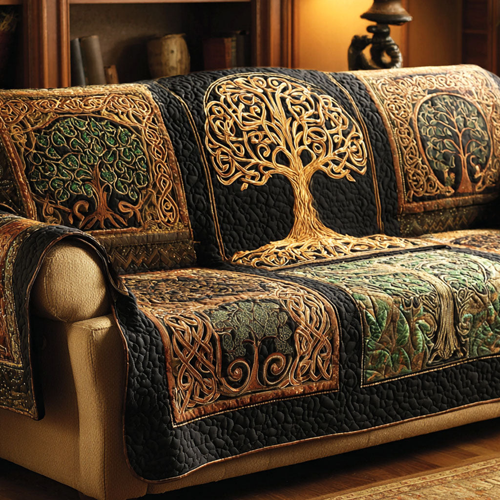 Golden Grove Quilted Sofa Cover Best Sofa Slipcovers Tree Of Life Gifts For Grangarents