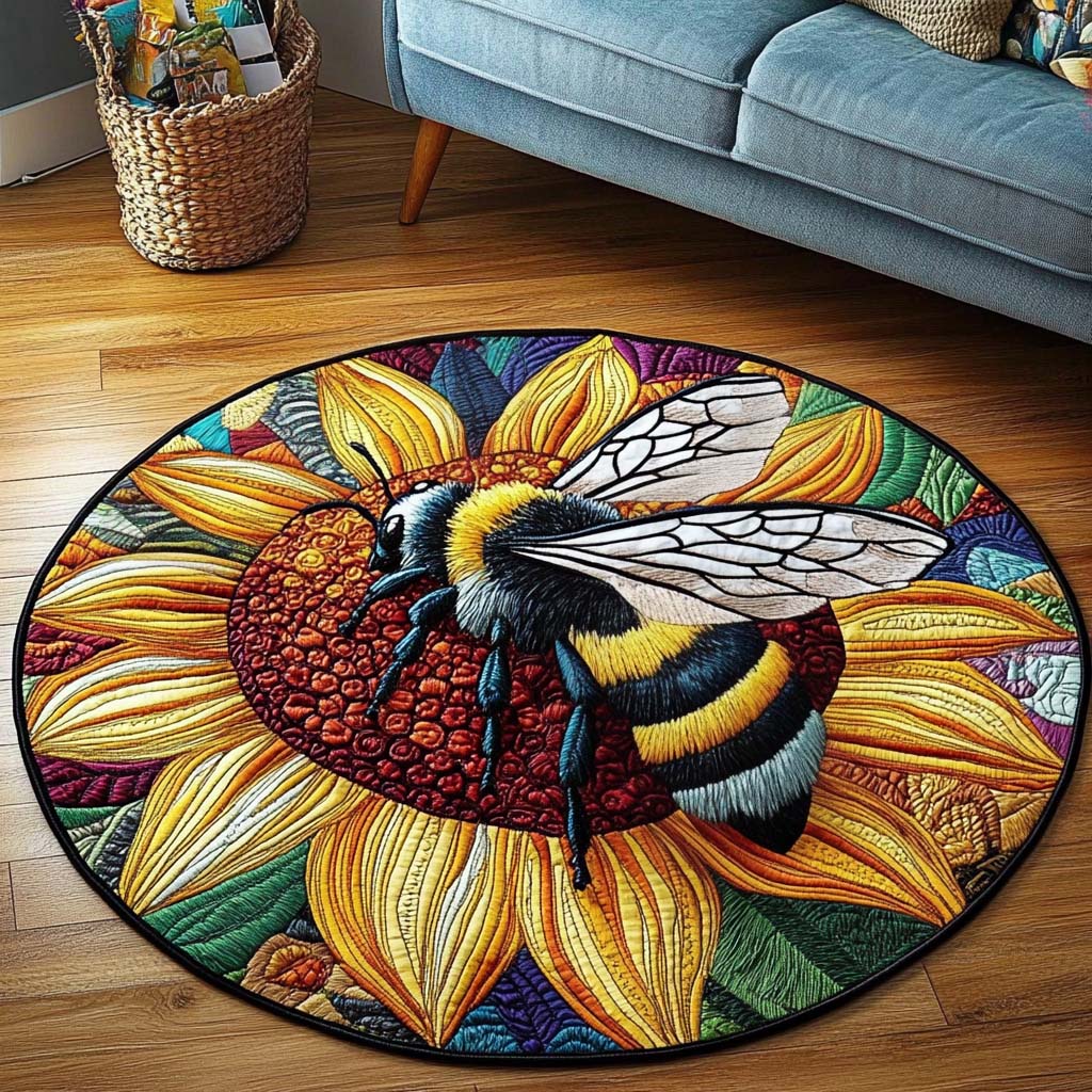 Golden Harvest Keeper Quilted Round Mat Home Decor Stores Gifts With Bee Theme