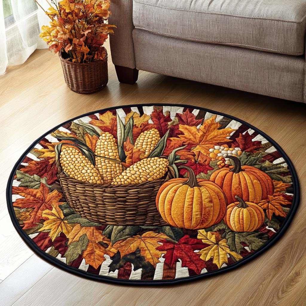 Golden Harvest Quilted Round Mat Family Room Furniture Ideas Fun Fall Gift Ideas