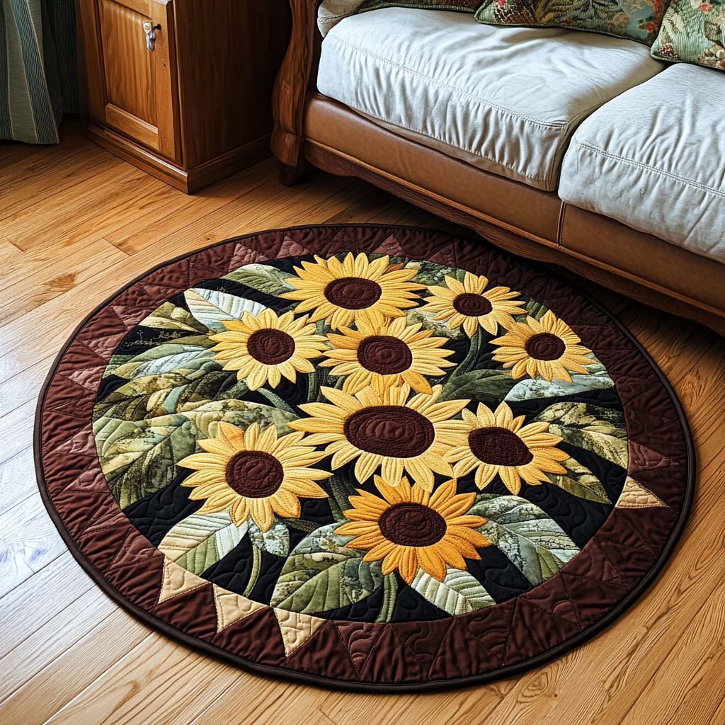 Golden Harvest Quilted Round Mat Room Decor Gift Ideas For Your Mom