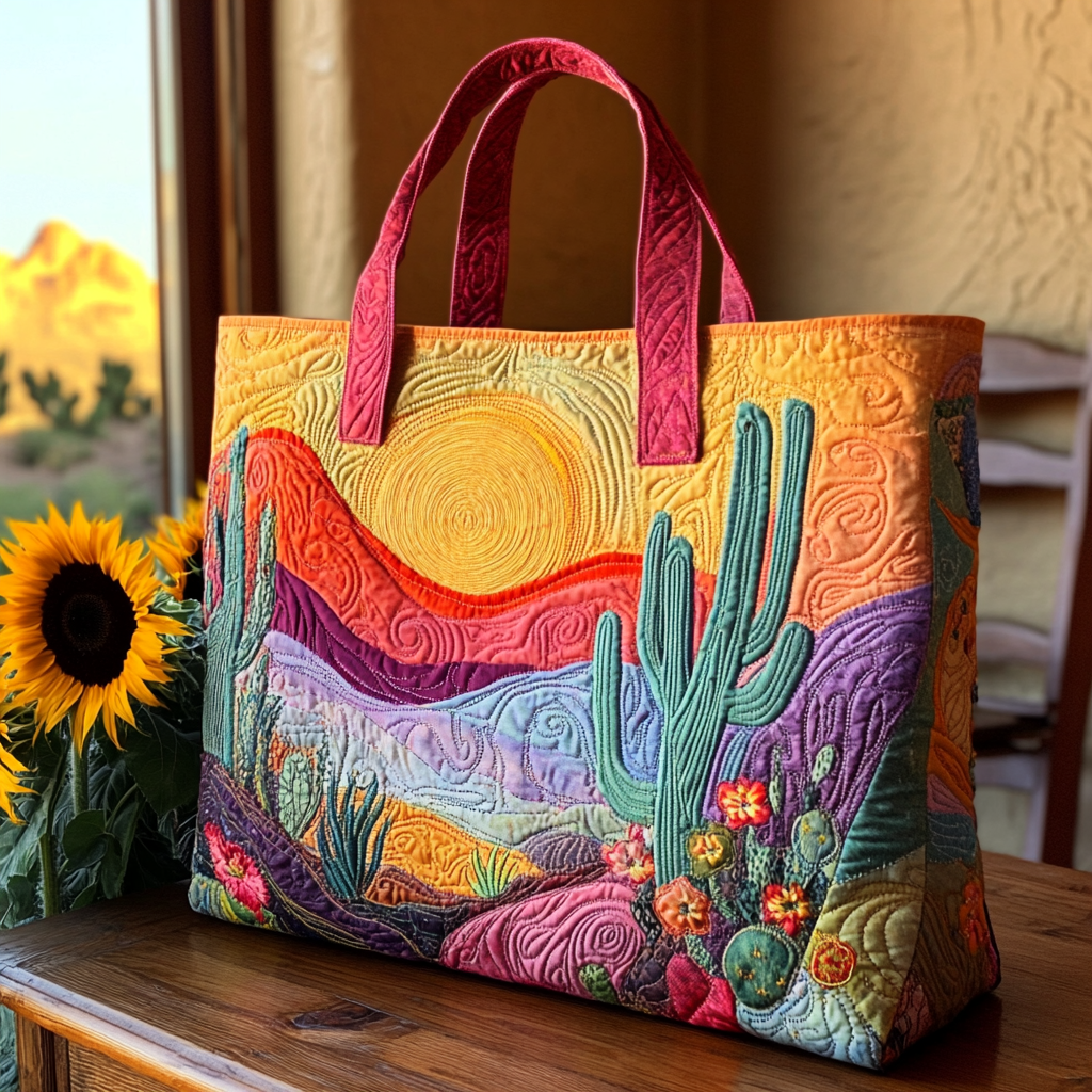 Golden Horizon Quilted Tote Bag Shoulder Bags For Women Best Mothers Day Gift Ideas