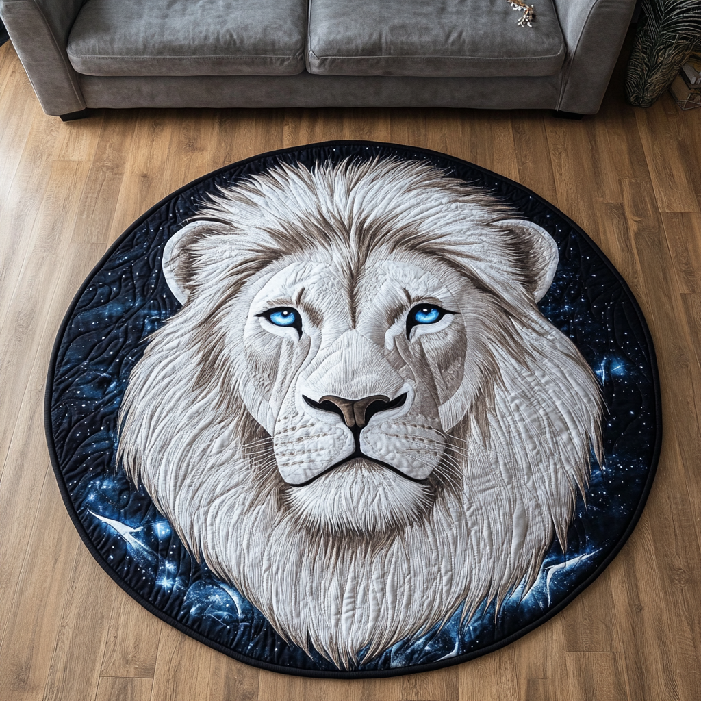 Golden King Quilted Round Mat Round Rugs Indoor Great Father's Day Gifts