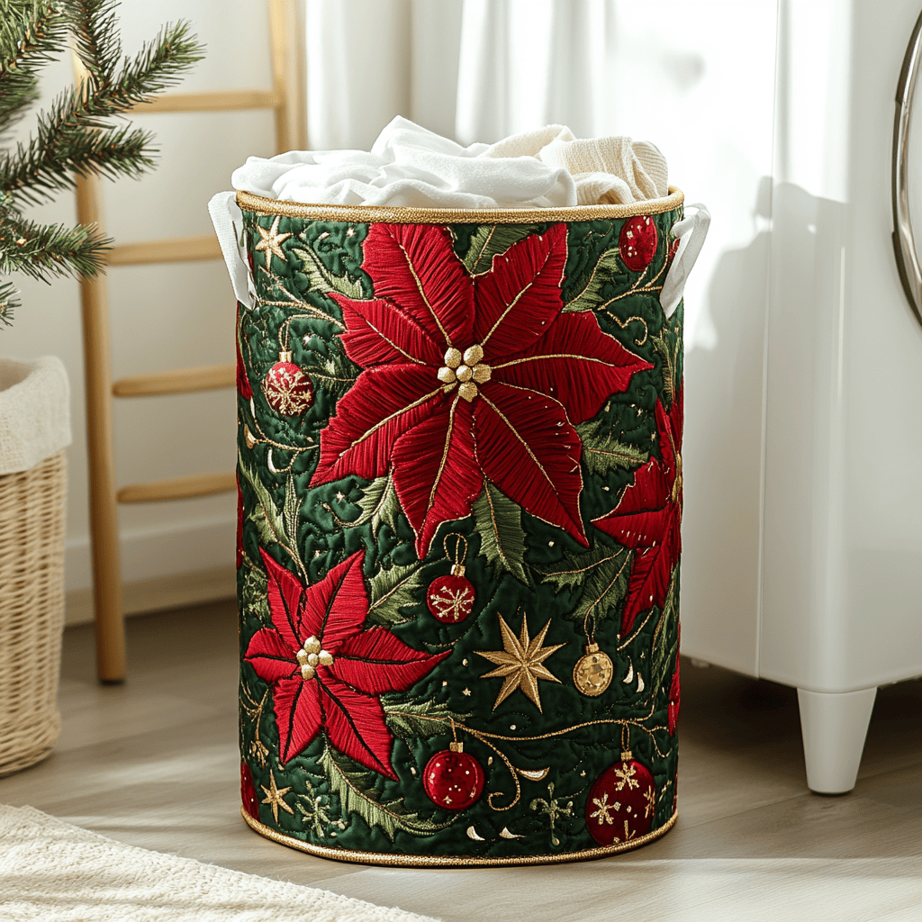 Golden Leaves Quilted Laundry Basket Decor Laundry Basket Christmas Gift Ideas For Mom