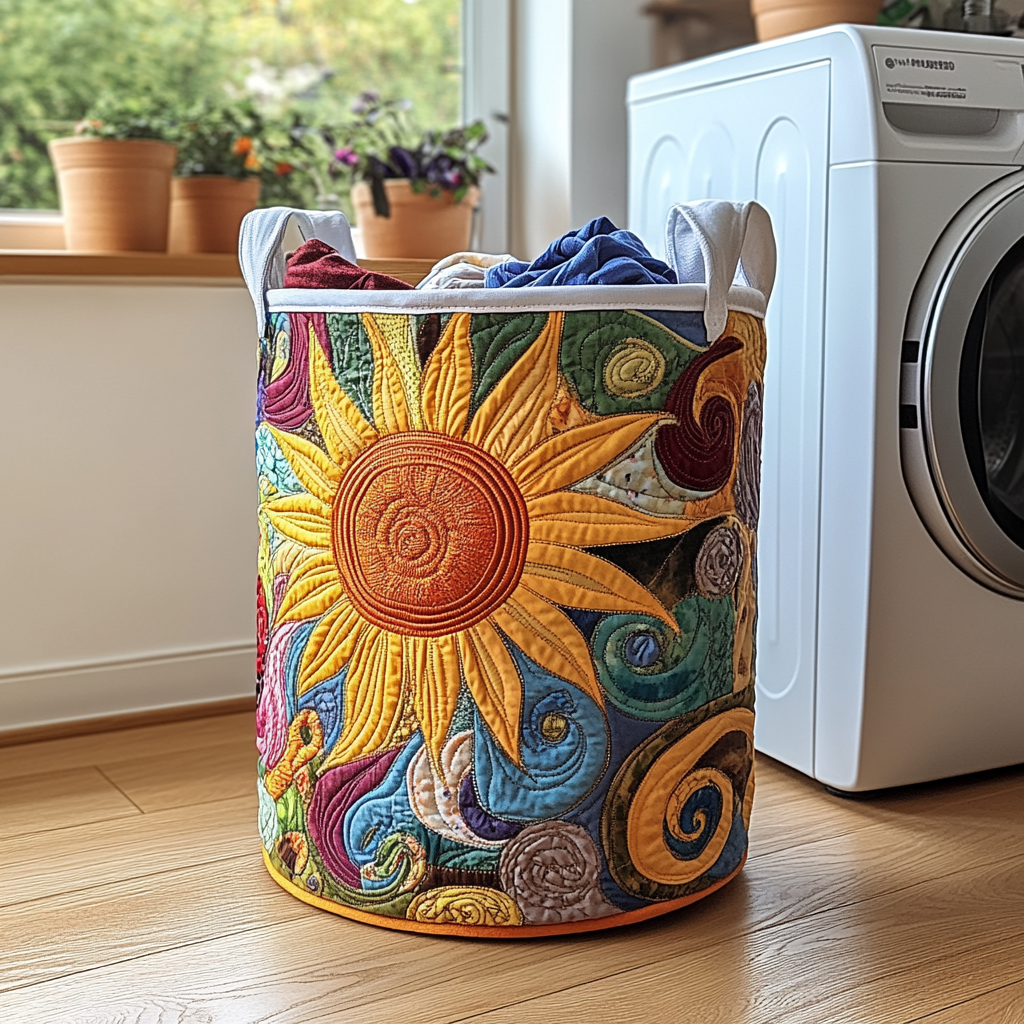 Golden Light Quilted Laundry Basket Laundry Clothes Basket Good Mothers Day Ideas